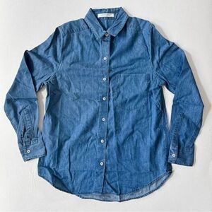 NWOT Everlane Women The Relaxed Chambray Button Down Shirt Long Sleeves Size XS